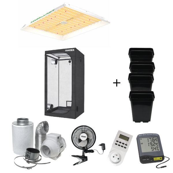 led low budget growbox komplettset | 100x100x200cm